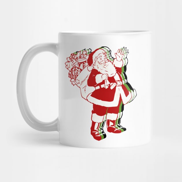 Santa Clause Christmas Vintage Retro Vibe of the 40's 50's 60's by Joaddo